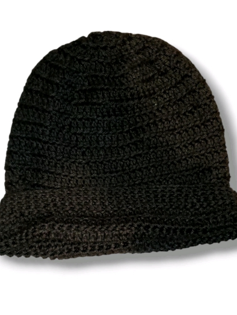 Kids Black Crochet Beanie Hat